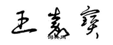 曾慶福王嘉寶草書個性簽名怎么寫