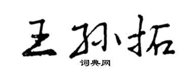 曾慶福王孫拓行書個性簽名怎么寫