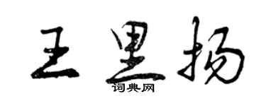 曾慶福王里揚行書個性簽名怎么寫