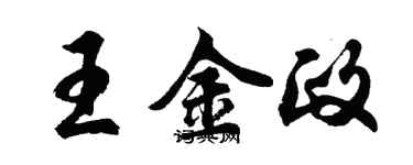 胡問遂王金政行書個性簽名怎么寫