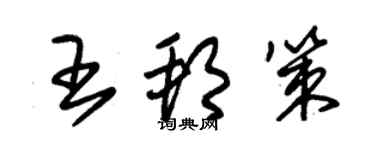 朱錫榮王邦策草書個性簽名怎么寫