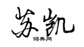 曾慶福蘇凱行書個性簽名怎么寫