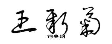 曾慶福王新菊草書個性簽名怎么寫