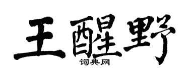 翁闓運王醒野楷書個性簽名怎么寫