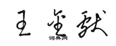 駱恆光王金獻草書個性簽名怎么寫