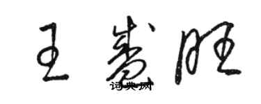 駱恆光王盛旺草書個性簽名怎么寫