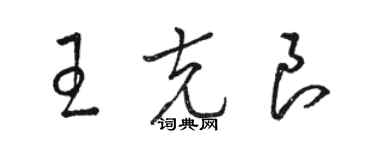 駱恆光王克良草書個性簽名怎么寫