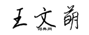 王正良王文萌行書個性簽名怎么寫
