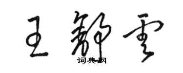 駱恆光王舒雲草書個性簽名怎么寫