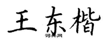 丁謙王東楷楷書個性簽名怎么寫