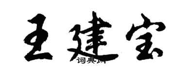 胡問遂王建寶行書個性簽名怎么寫