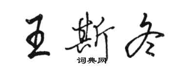 駱恆光王斯冬行書個性簽名怎么寫