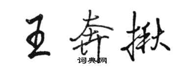 駱恆光王奔揪行書個性簽名怎么寫