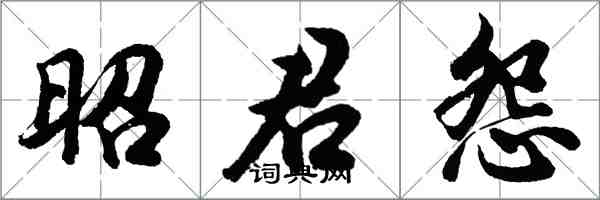 胡問遂昭君怨行書怎么寫