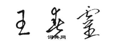 駱恆光王春靈草書個性簽名怎么寫