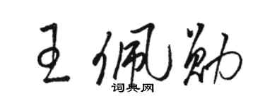 駱恆光王佩勛草書個性簽名怎么寫