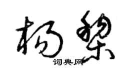 曾慶福楊黎草書個性簽名怎么寫