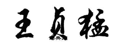 胡問遂王貞猛行書個性簽名怎么寫