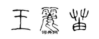 陳聲遠王麗苗篆書個性簽名怎么寫