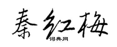 王正良秦紅梅行書個性簽名怎么寫