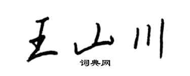 王正良王山川行書個性簽名怎么寫