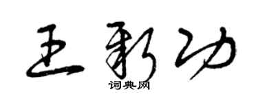曾慶福王新功草書個性簽名怎么寫