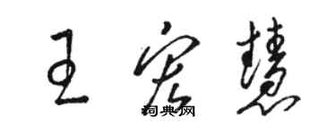 駱恆光王宏慧草書個性簽名怎么寫