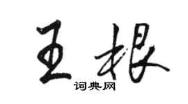 駱恆光王根行書個性簽名怎么寫