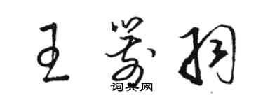 駱恆光王箭羽草書個性簽名怎么寫