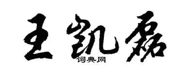 胡問遂王凱磊行書個性簽名怎么寫