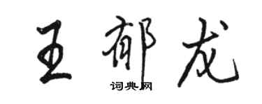 駱恆光王郁龍行書個性簽名怎么寫