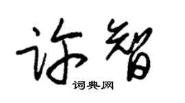 朱錫榮許智草書個性簽名怎么寫