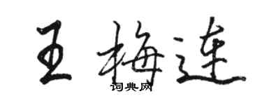 駱恆光王梅連行書個性簽名怎么寫