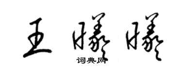 梁錦英王曦曦草書個性簽名怎么寫