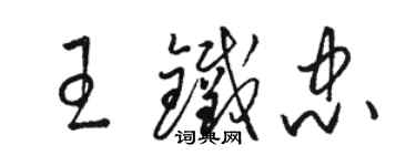 駱恆光王鐵忠草書個性簽名怎么寫