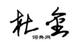 朱錫榮杜金草書個性簽名怎么寫