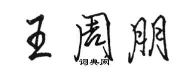 駱恆光王周朋行書個性簽名怎么寫