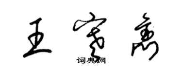 梁錦英王寒雋草書個性簽名怎么寫