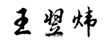 胡問遂王翌煒行書個性簽名怎么寫