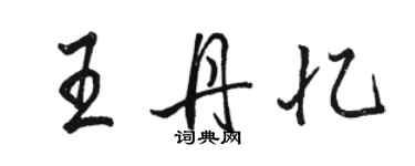 駱恆光王丹憶行書個性簽名怎么寫