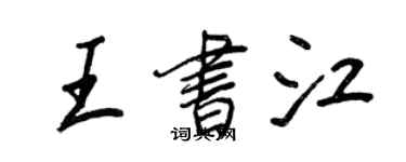 王正良王書江行書個性簽名怎么寫