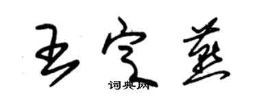 朱錫榮王定燕草書個性簽名怎么寫