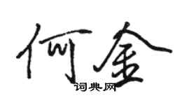駱恆光何金行書個性簽名怎么寫