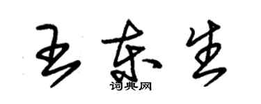 朱錫榮王東生草書個性簽名怎么寫