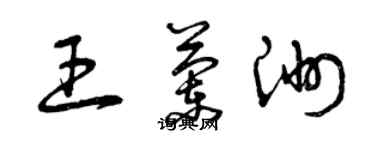 曾慶福王蘭洲草書個性簽名怎么寫