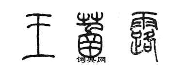 陳墨王菡露篆書個性簽名怎么寫