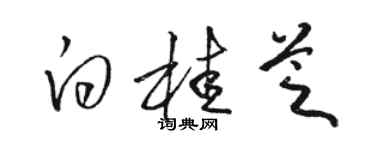 駱恆光白桂芝草書個性簽名怎么寫