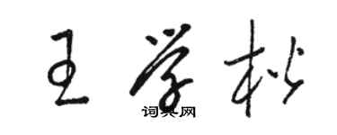 駱恆光王學楷草書個性簽名怎么寫