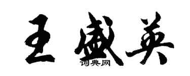 胡問遂王盛英行書個性簽名怎么寫