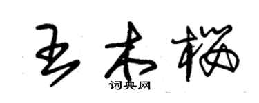 朱錫榮王木櫻草書個性簽名怎么寫